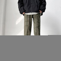 機能風迷彩工裝褲美式高街vibe風褲子歐美痞帥拉鍊按扣直筒牛仔褲