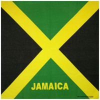 Квадратные хлопковые банданы унисекс с принтом флага Ямайки, цвет в ассортименте