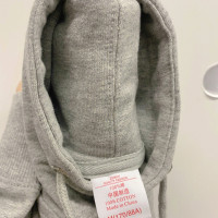古著vintage灰色純棉連帽運動衫女春秋美式原創小眾設計慵懶風外套