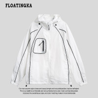 FLOATINGKA浮佧尼拼接連帽開衫外套男女2023年夏季抗UV防曬服