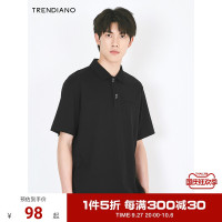 TRENDIANO潮牌新款春夏男裝翻領短袖T恤純棉Polo衫3NE2025080