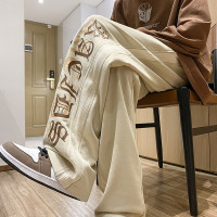 美式潮牌痞帥炸街褲子vintage印花休閒褲高街男慵懶風寬鬆拖地褲