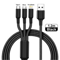 USB-кабель 3 в 1, Micro USB Type C, для iPhone 14, 13 Pro Max, Xiaomi 12 POCO F4, Samsung Redmi