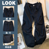 一線品牌剪標女裝大牌外貿出口孤品樣衣美式復古高街闊腿工裝褲女