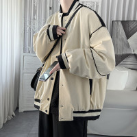 棒球服夾克春秋設計感拼接vibe潮流外套男寬鬆高街情侶款休閒上衣