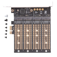 Карта адаптера SA3034M NVME M.2-PCI-E 1x для M-Key NVME/B-клавишная фотоплата для 2230/2242/2260/2280 M2 SSD