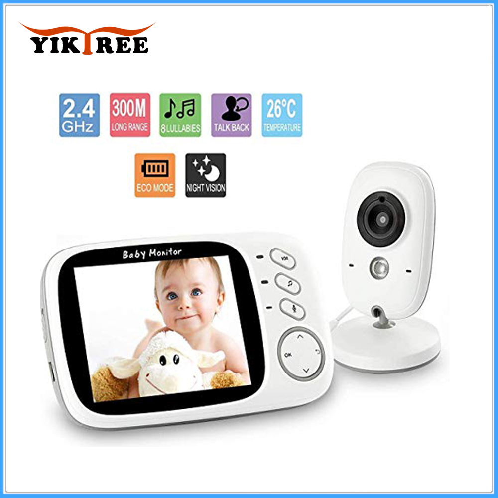 VB603 3.2 inch LCD Baby Monitor  IR Night Vision Security Temperature Camera Nanny Temperature Monitoring Lullaby 2 Way Audio