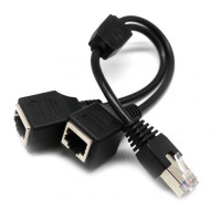 Разветвитель Ethernet RJ45, сетевой адаптер 1 штекер-2 гнезда, поддержка Cat7 Cat6, удлинитель Интернет-сети