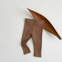 Зимние леггинсы для малышей обтягивающие штаны в рубчик для девочек повседневные эластичные Простые штаны для малышей теплые хлопковые брюки для мальчиков