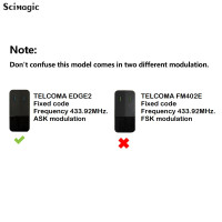 Пульт дистанционного управления 433 МГц, совместимый с модуляцией TELCOMA EDGE 2 EDGE 4 ASK