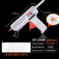 Пистолет для термоклея 40 Вт-150 с промышленными клеевыми карандашами