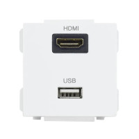 SRAN 52*52 HDMI порт USB 2,0 разъем для передачи данных Высокое разрешение цифровой ТВ настенный выключатель розетка DIY модуль аксессуары для панелей 86*86