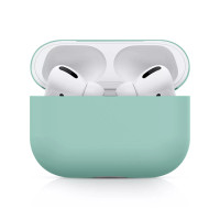 Ультратонкий силиконовый чехол NAM для наушников Apple AirPods Pro / кейс для наушников  AirPods Pro, мятный