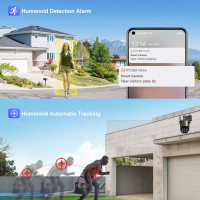 IP-камера LS VISION, 4 МП, 2K, с тремя объективами