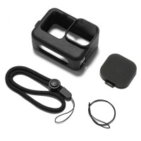 Силиконовый чехол для камеры + Крышка для объектива для GoPro Hero 11 Защитная рамка чехол оболочка аксессуары для экшн-камеры GoPro 10 9