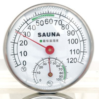 Осветляющий термометр из нержавеющей стали, гигрометр для сауны, комнатный Измеритель температуры и влажности