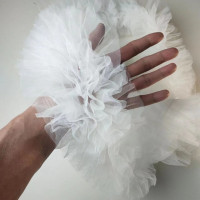 Пушистая многослойная трехмерная плиссированная одежда, кружевной воротник «сделай сам», нагрудная шляпа, платье, юбка, подол, швейный материал ручной работы