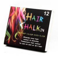 Краситель для волос, 12 цветов, наборы мелков, короткий, одноразовый, градиентный, мел для временного окрашивания волос