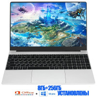 15.6" Ноутбук Fetlar F158L, Intel Celeron J4105 (1.5 ГГц), RAM 8 ГБ, SSD, Intel UHD Graphics 600, Windows Pro, Intel Celeron J4105, Российская клавиатура