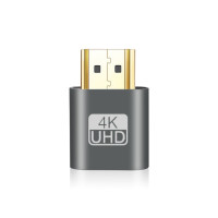 Адаптер Виртуального дисплея VGA, 1 шт., HDMI-совместимый 1,4 DDC EDID фиктивный штекер, Безголовый Ghost эмулятор отображения, пластина блокировки видеокарты