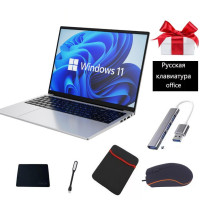 16.3" Ноутбук OUIO LH5105-16GB-1024GB, Intel Celeron N5105 (2.0 ГГц), RAM 16 ГБ, SSD 1024 ГБ, Intel UHD Graphics, Windows Pro, Металлическое серебро, Российская клавиатура