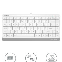 Клавиатура A4 Fstyler FK11 белый USB slim