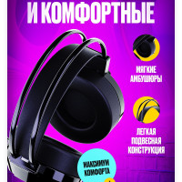 Игровые наушники проводные Novix проводные с микрофоном для компьютера / Гарнитура игровая для ПК NI2, темно-синий