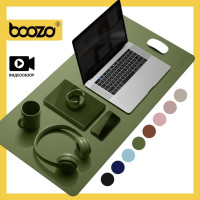 Коврик для мышки большой BOOZO Desk mate s, кожаный коврик для мышки, коврик для мышки компьютерный, зеленый