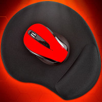 Коврик для мыши с подушкой поддержкой запястья, компьютерный, игровой коврик для мышки, полиэстер, на стол