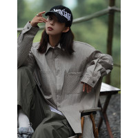 暴躁小沈定製面料純色襯衫氣質機能工裝長袖襯衫潮男女高級灰外套