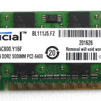 Оперативная память Crucial для Ноутбука DDR2 2 GB 800 MHz SO-DIMM PC2-6400 1x2 ГБ (CT25664AC800)