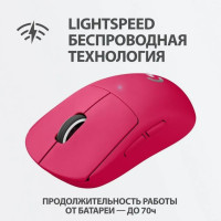 Игровая мышь беспроводная Logitech G Pro X Superlight, розовый