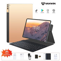  Планшет VANWIN С русской клавиатурой, почерком и кожаным корпусом, 10.1", 512GB, золотой