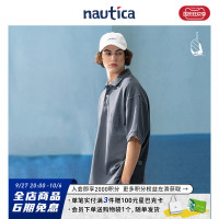 【官方正品】nautica白帆日系無性別T恤潮流字母純棉POLO衫KW3208