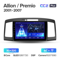 TEYES Тиайс CC2L и CC2 Plus Штатная магнитола For Тойота Аллион Премио T240 For Toyota Allion Premio 2001 - 2007 до 8-ЯДЕР до 16*2EQ + DSP 2DIN автомагнитола 2 DIN DVD GPS мультимедиа автомобиля головное устройство