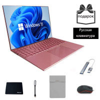 16.3" Ноутбук FUSHOUYU LH5105-16GB-FEN, Intel Celeron N5105 (2.0 ГГц), RAM 16 ГБ, SSD 1024 ГБ, Intel UHD Graphics, Windows Pro, Розовое золото розовый, Российская клавиатура