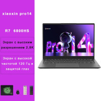 14" Ноутбук Lenovo Xiaoxin Pro14, AMD Ryzen 7 6800HS (3.2 ГГц), RAM 16 ГБ, SSD 512 ГБ, AMD Radeon 680M, Windows Pro, (82UU000PCD), Xiaoxin Pro14_AMD Ryzen 7 6800HS_Небесно-серый, Английская клавиатура