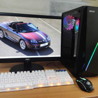 22" Компьютер в сборке Компьютерс Игровой компьютер i7/GTX 650/8GB/SSD-128/Монитор 22' (Intel Xeon X3460 (2.80 ГГц), RAM 8 ГБ, SSD 128, HDD 500, NVIDIA GeForce GTX 650 (2 Гб), Windows), черный, Российская клавиатура