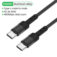 Кабель usb-c на Type-C PD 100 Вт 60 Вт, шнур для быстрой зарядки для Xiaomi POCO F3 F4 GT 12 Redmi Oneplus, провод для мобильного телефона MacBook, 2 м