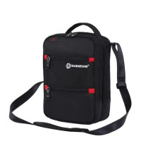 Швейцарская сумка через плечо, удобный портфель, маленькая сумка-мессенджер для планшетов 9,7 дюйма 11 дюймов и документов, Мужская черная сумка через плечо