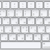 Клавиатура беспроводная Apple Magic Keyboard с Touch ID, Российская клавиатура, серебристый, белый