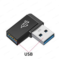 Переходник OTG USB 3.1 Type C «мама»-USB 3,0 «папа», 10 Гбит/с, Тип C-USB 3,0, под углом 90 градусов, для разъема USB C OTG