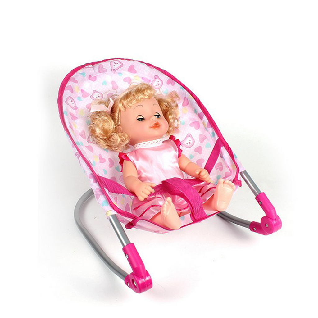 Baby Pretend Furniture Bed Crib Swing Bouncer Rocking Chair for Doll Supply