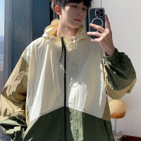 大尺碼300斤防曬服男裝夏季青少年薄款外套抗UV工裝美式防曬衣2