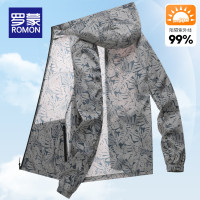 羅蒙防曬衣男款夏季冰絲印花輕薄外套男士2023新款戶外透氣防曬服