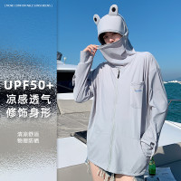防曬衣女夏季新款薄外套抗UV透氣青蛙防曬服罩衫冰絲騎車開衫