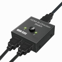 HDMI-совместимый сплиттер 4K переключатель KVM двунаправленный 1x 2/2x1 HDMI-совместимый коммутатор 2 в 1 для PS4/3 ТВ-приставки переключатель адаптер