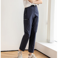 期待已久！彈力東麗面料防風防水鬆緊高腰衝鋒褲女潮長褲登山褲