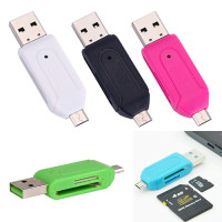 2 в 1, USB OTG кардридер, Micro USB