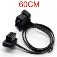 60/100 см 16-контактный OBDII OBD 2 OBD2 Кабельный разъем диагностический инструмент ELM327 адаптер плоский тонкий как лапша удлинитель штырь-гнездо